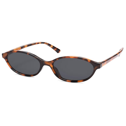 Retro Oval Cat Eye Sunglasses for Women Y2k Trendy Narrow Sunnies Designer Sun Glasses AR82253