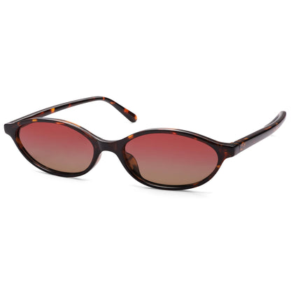 Retro Oval Cat Eye Sunglasses for Women Y2k Trendy Narrow Sunnies Designer Sun Glasses AR82253