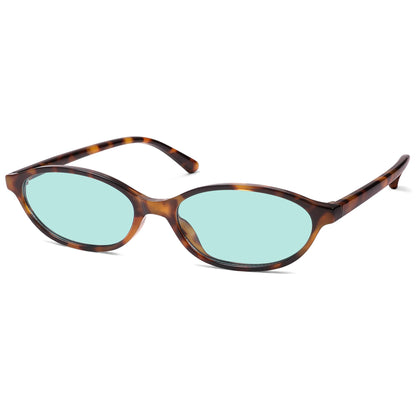 Retro Oval Cat Eye Sunglasses for Women Y2k Trendy Narrow Sunnies Designer Sun Glasses AR82253