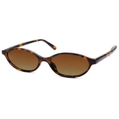Retro Oval Cat Eye Sunglasses for Women Y2k Trendy Narrow Sunnies Designer Sun Glasses AR82253