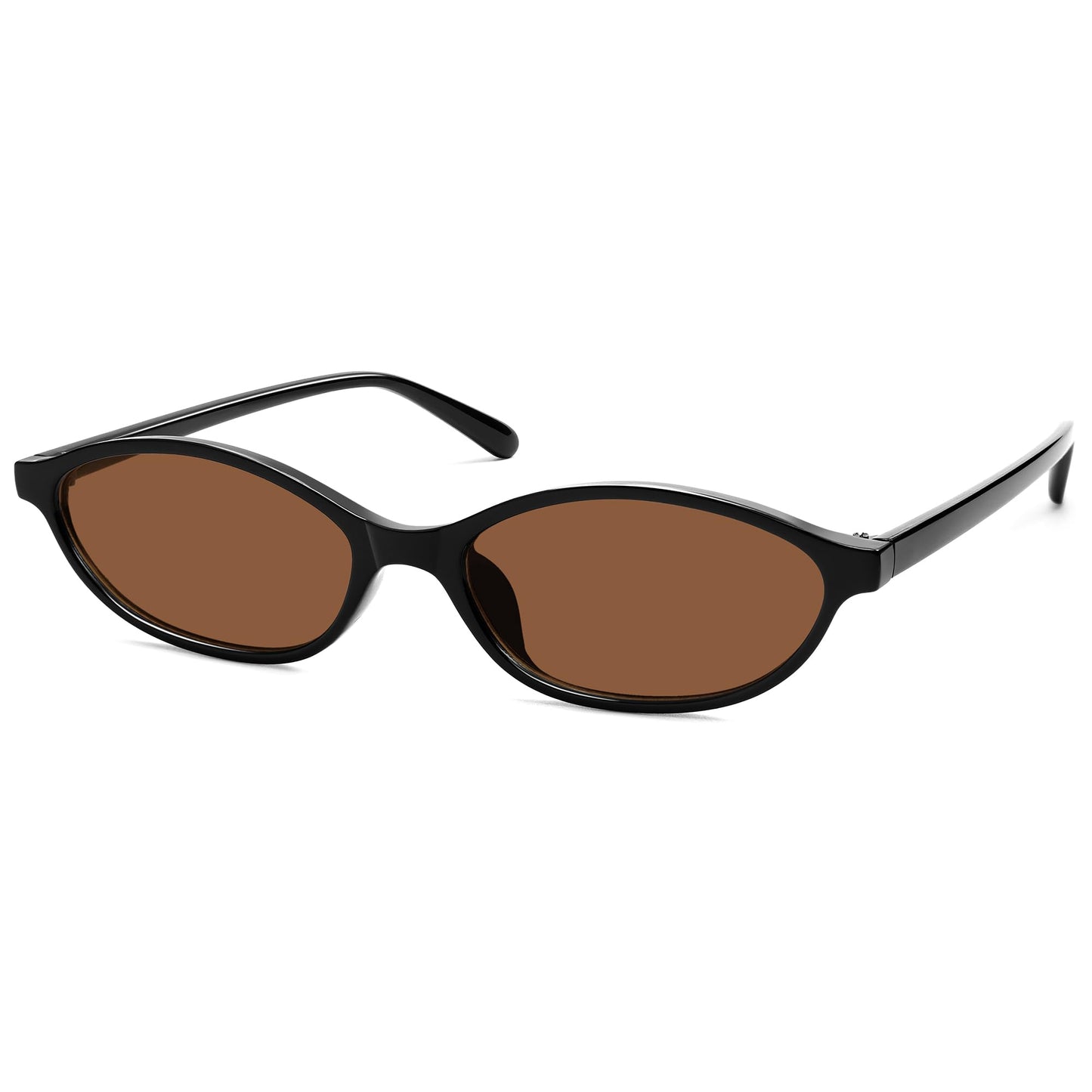 Retro Oval Cat Eye Sunglasses for Women Y2k Trendy Narrow Sunnies Designer Sun Glasses AR82253