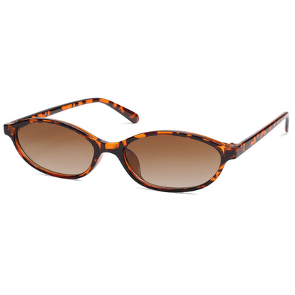 Retro Oval Cat Eye Sunglasses for Women Y2k Trendy Narrow Sunnies Designer Sun Glasses AR82253